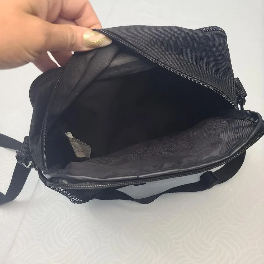 Vintage Eastport Outdoor Company Black Canvas and Tan Suede Backpack